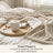 Sherpa Fleece Throw Blanket - Reversible Beige Stripe for Sofa & Bed