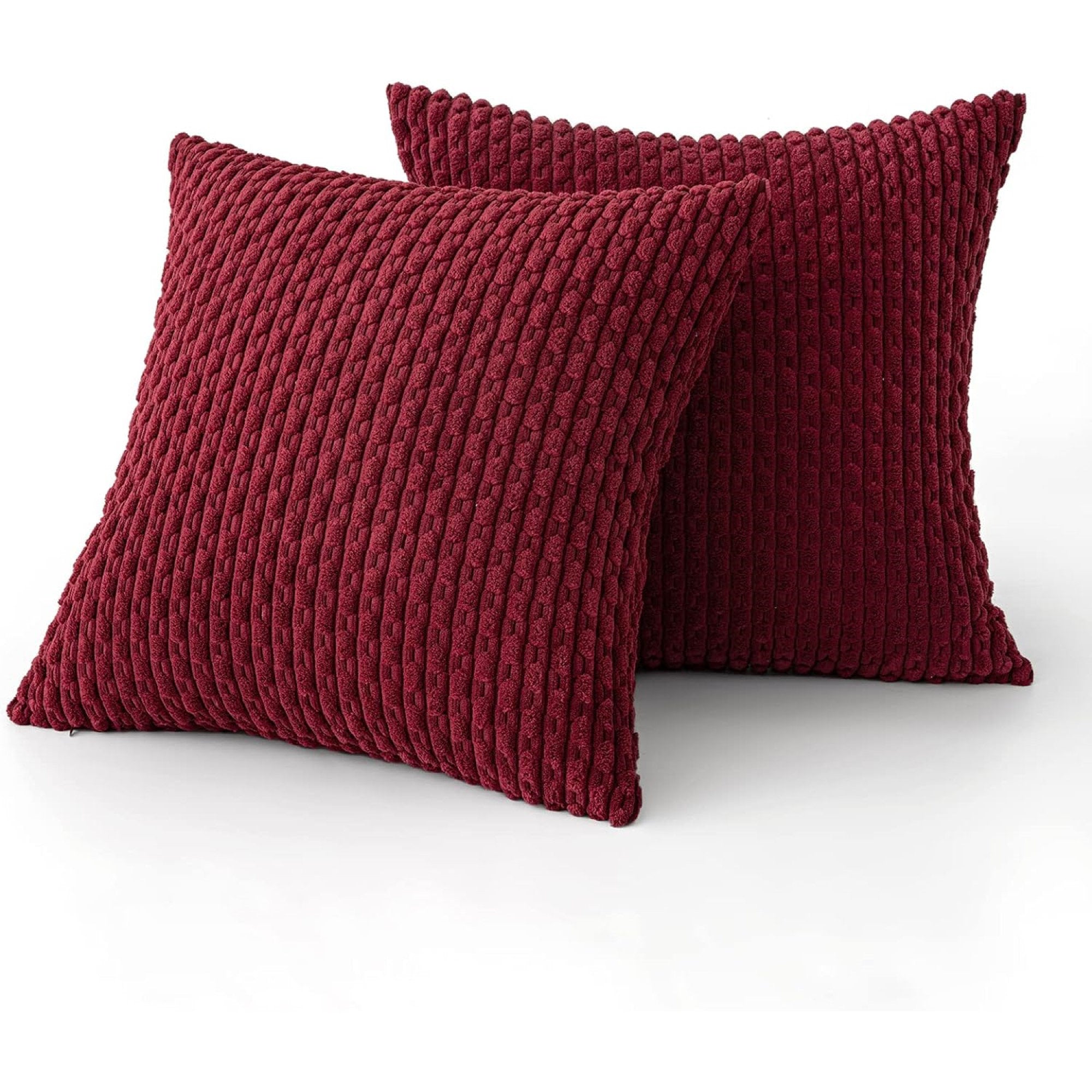 Set of 2 Boho Throw Pillow Covers - Soft Decorative Cushion Cases
