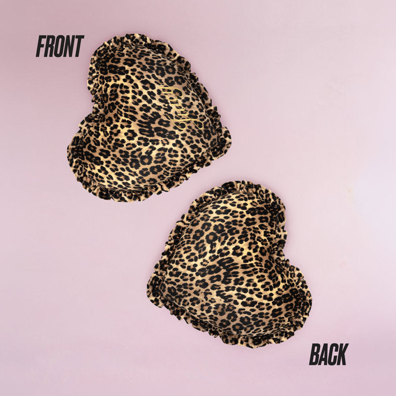 Juicy Couture Heart-Shaped Cheetah Print Decorative Pillow - 20x20