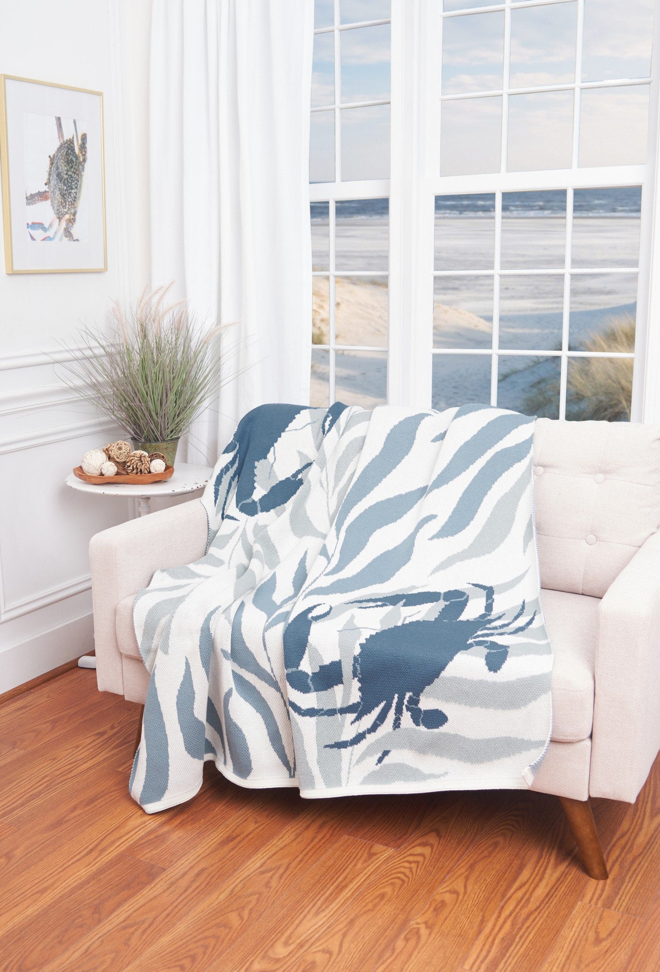 Woven Knit Throw Blanket - Recycled Eco-Friendly Indoor Outdoor Use