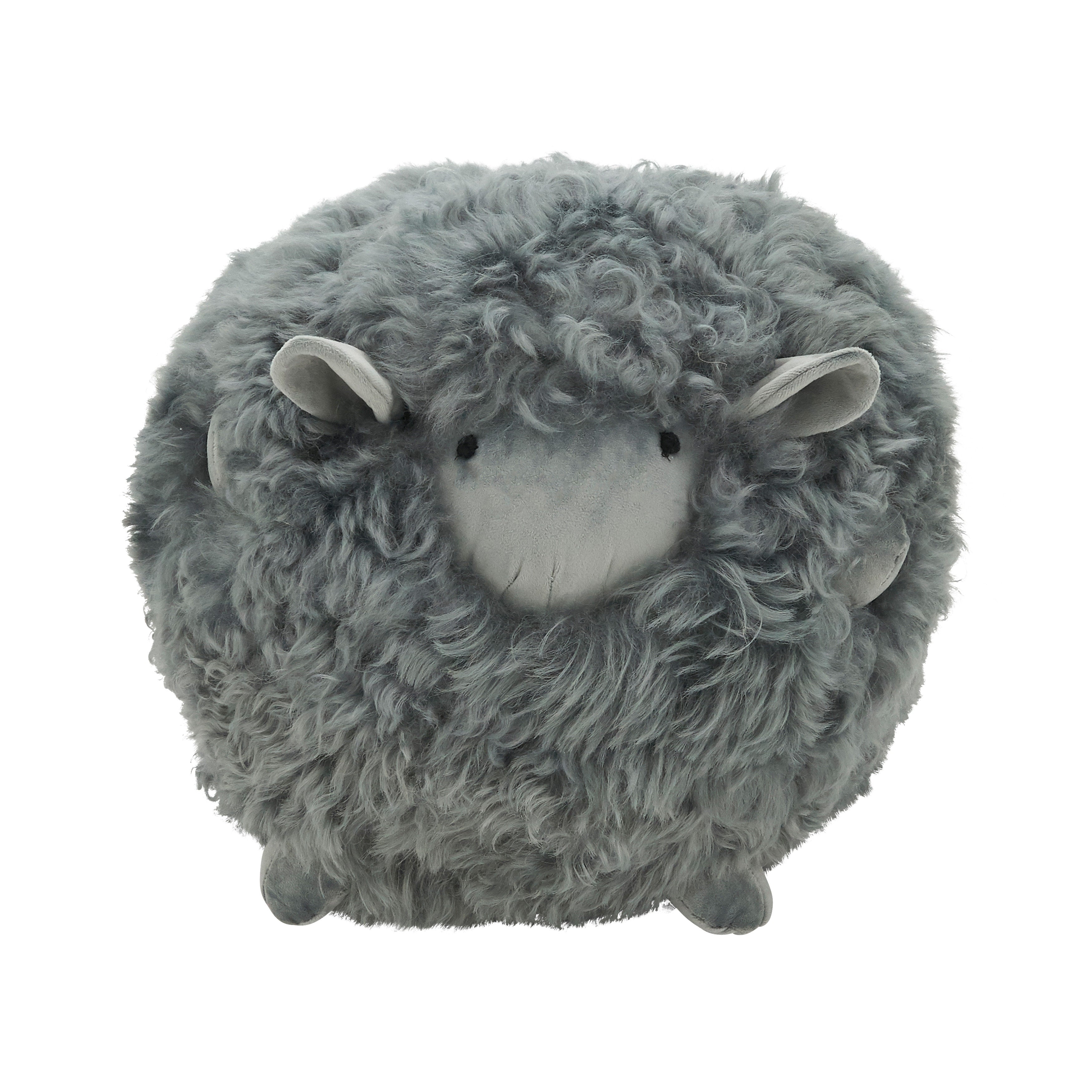 Mongolian Lamb Fur Round Throw Pillow - Luxury Nursery Decor